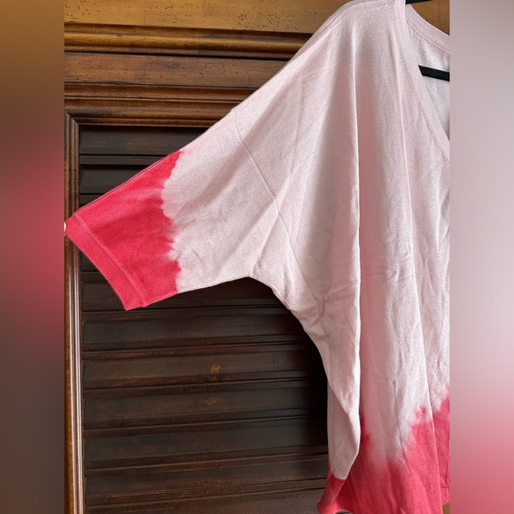 Happy Sheep Dolmen- Batwing style Sweater SIZE Large Ombré light Pink Mauve - Picture 4 of 8